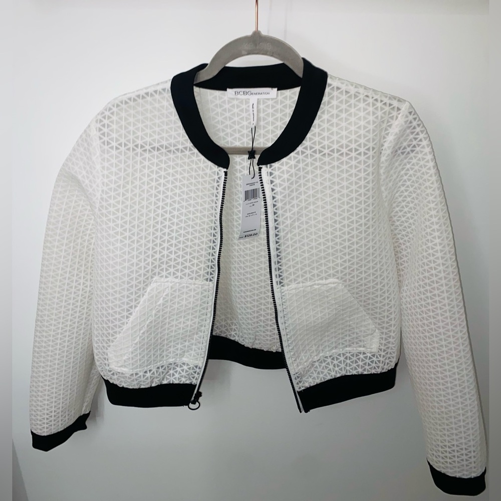 BCBGeneration Cropped Bomber Jacket